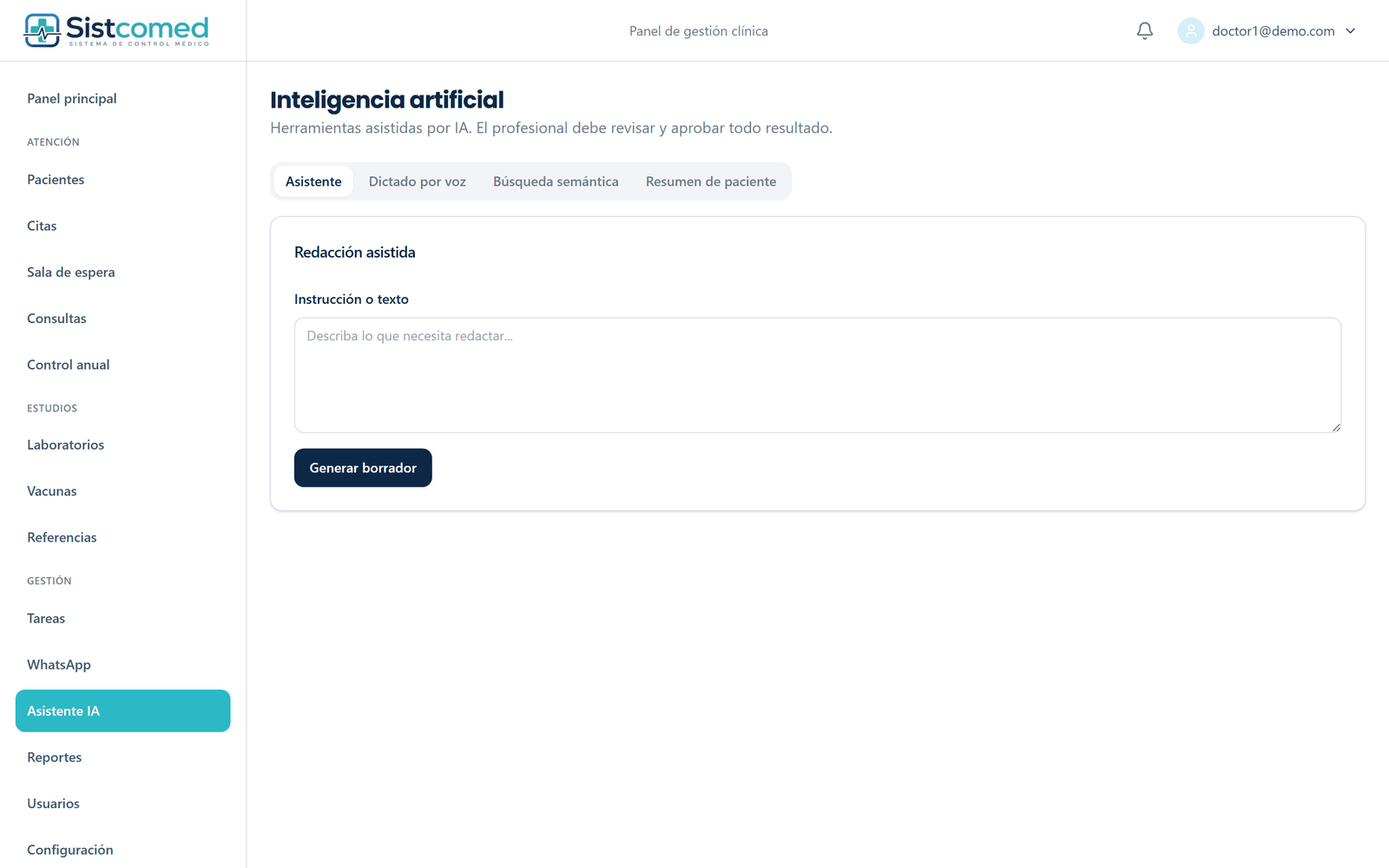 Asistente de inteligencia artificial
